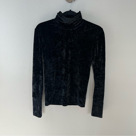Caroline Constas Delphine Turtleneck Black Velvet Designer Party Women’s XS - Picture 3 of 10